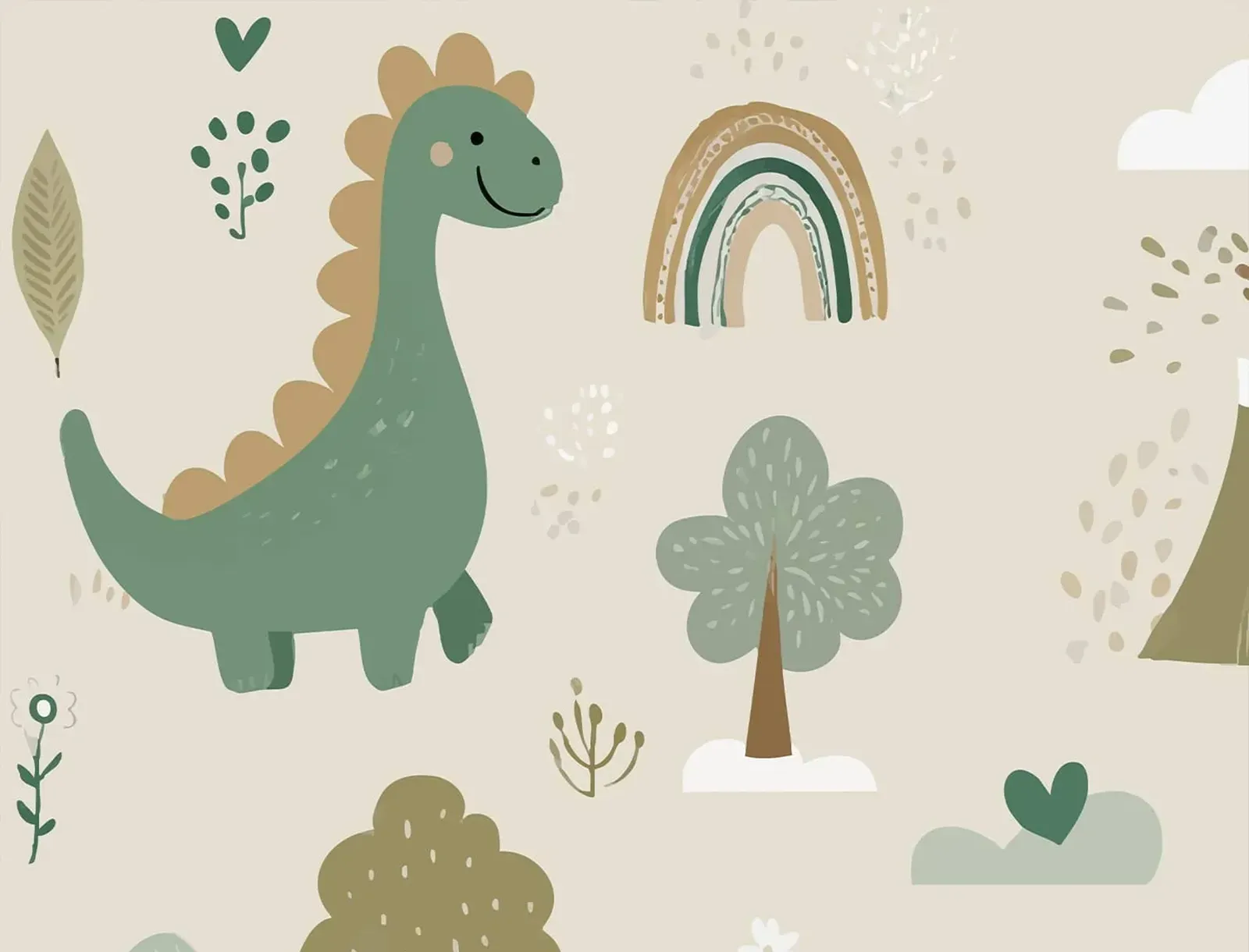 motif papier peint enfant dinozor