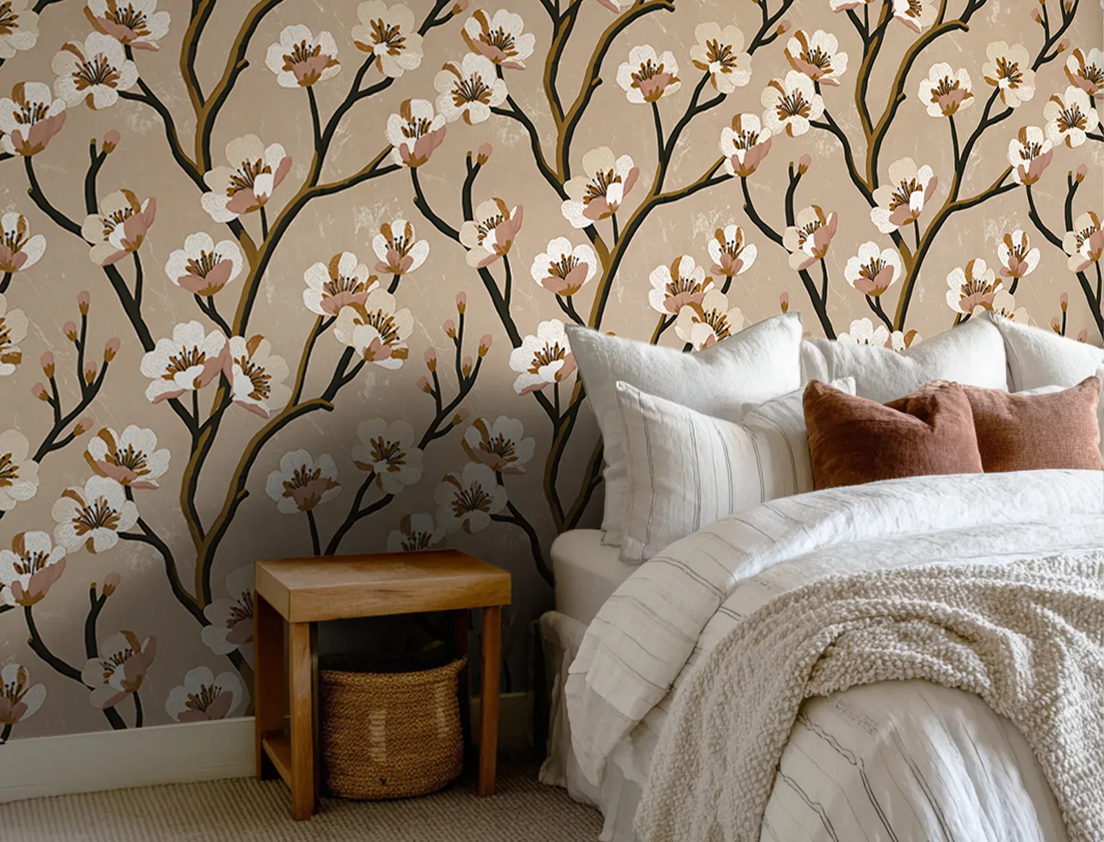 ambiance chambre papier peint magnolia